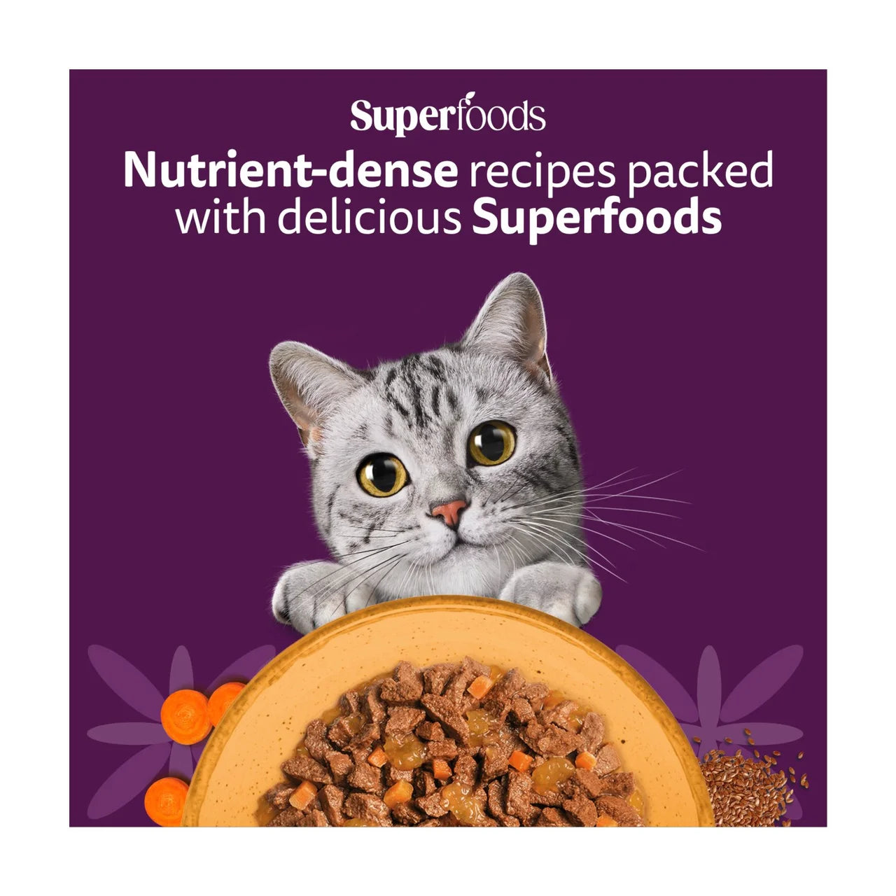 Whiskas 1+ Adult Wet Cat Food Superfoods with Poultry in Jelly 6x50g