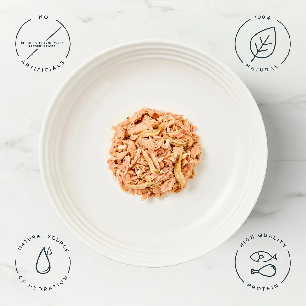 Encore Natural Wet Cat Food Pouch Tuna Fillet with Whitebait in Broth 70g