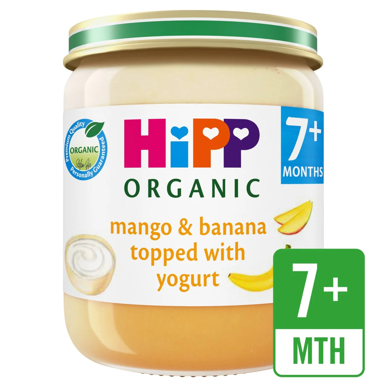 HiPP Organic Mango & Banana Topped with Yogurt Baby Food Jar 7+ Months 160g
