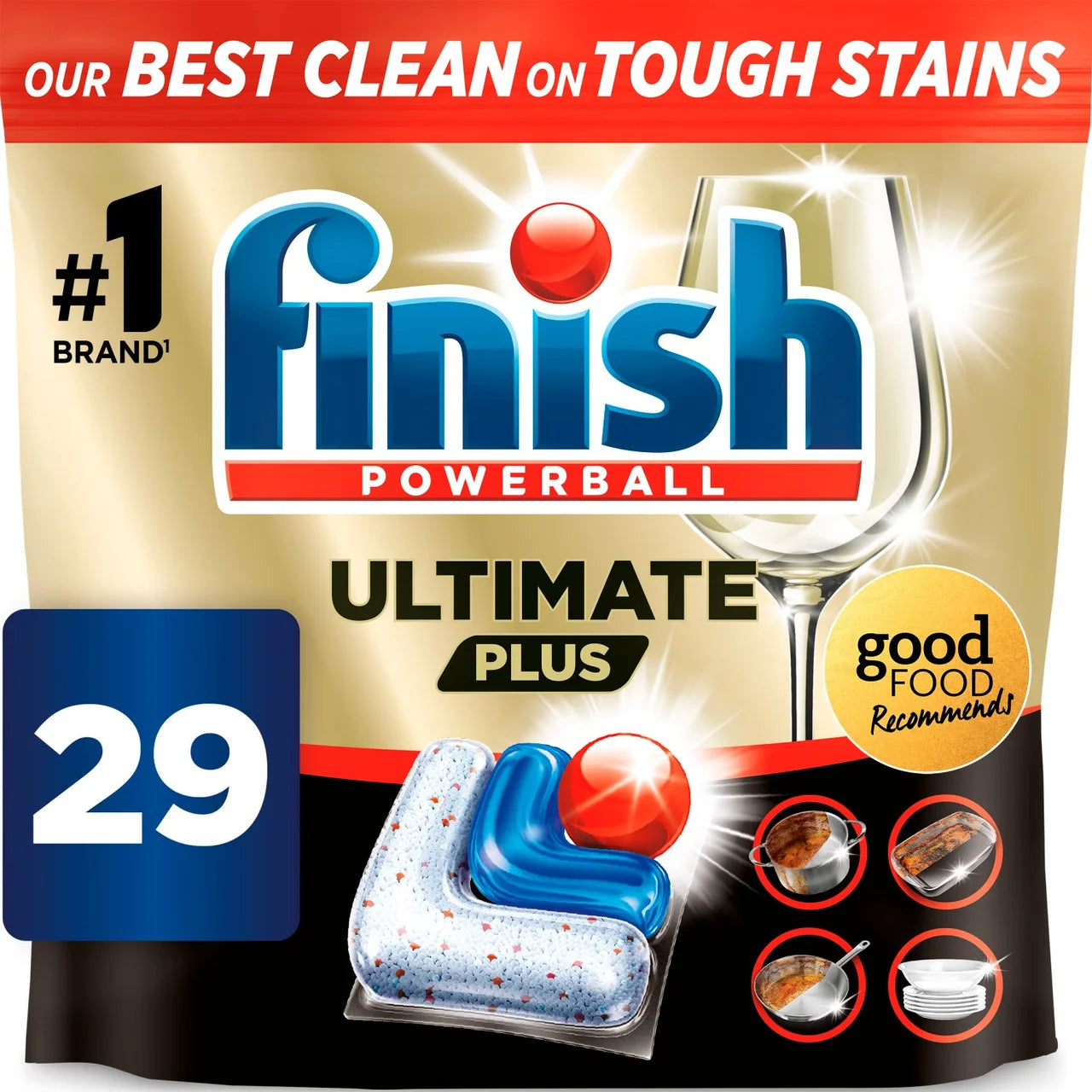 Finish Ultimate Plus All In One Dishwasher Tablets Regular 29 per pack