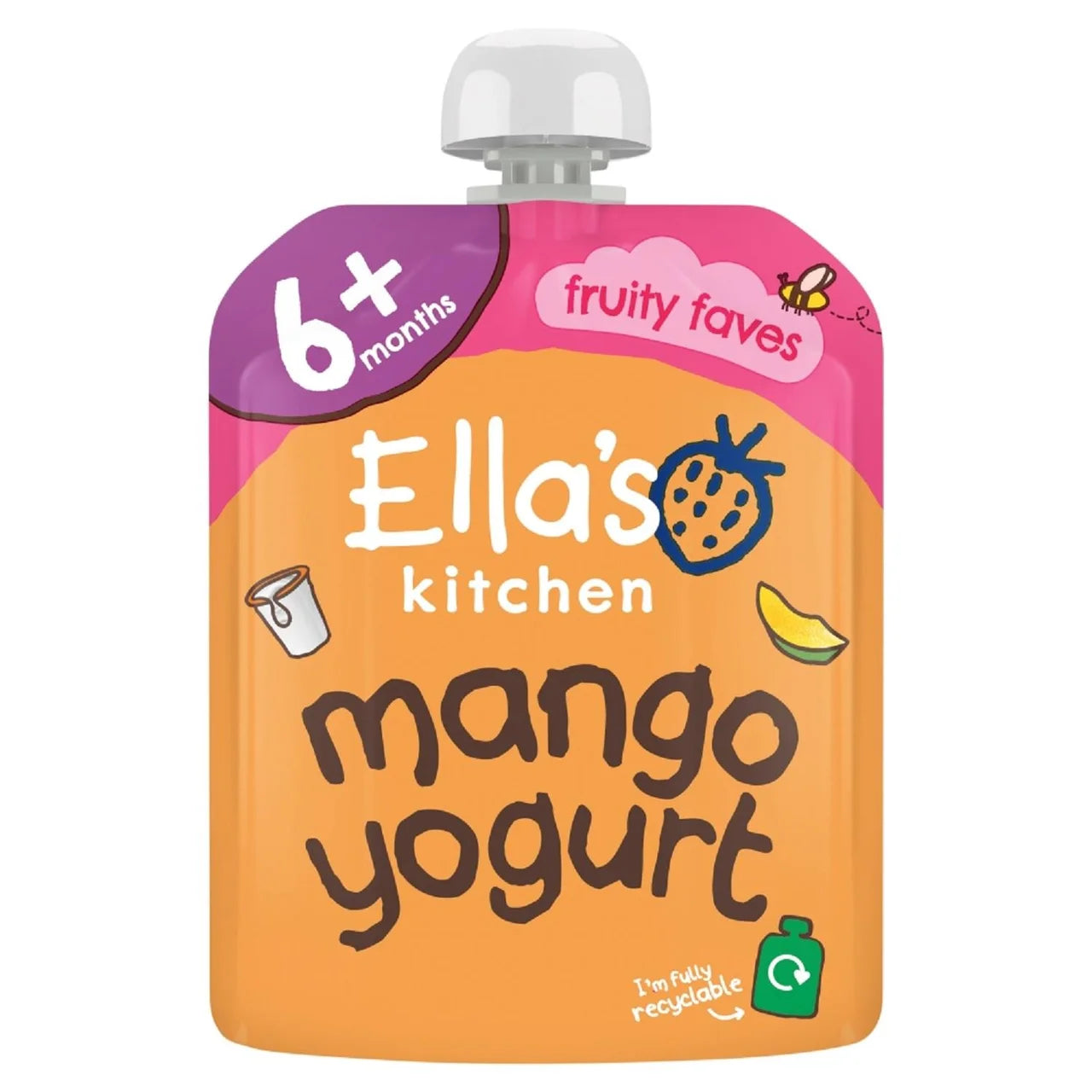 Ella's Kitchen Mango Greek Style Yogurt Baby Food Pouch 6+ Months 90g