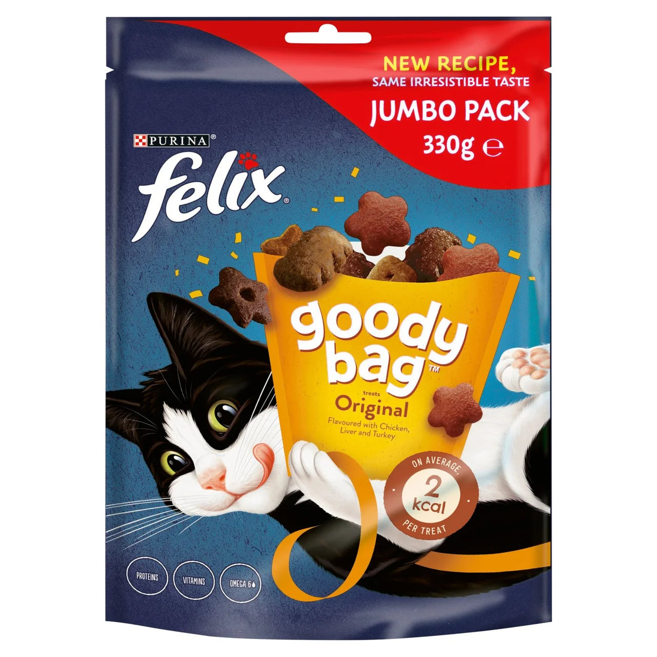 Felix Goody Bag Original Chicken, Liver and Turkey Cat Treats 330g