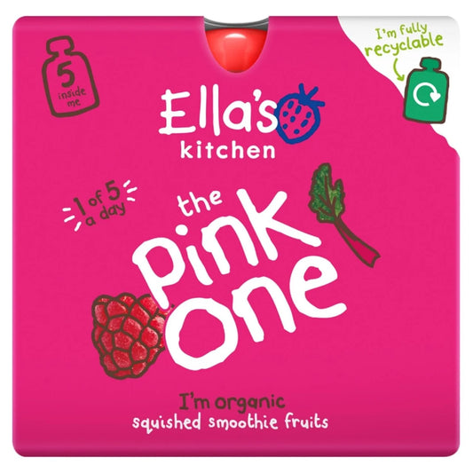 Ella's Kitchen The Pink One Smoothie Pouch Multipack 6+ Months 5 x 90