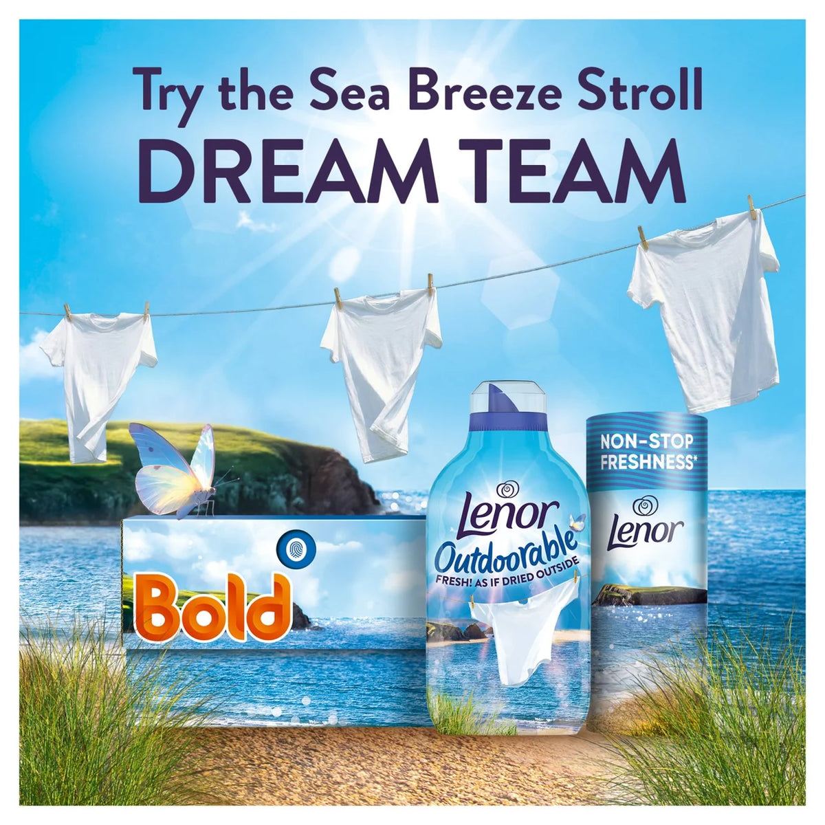 Lenor Outdoorable Fabric Conditioner Sea Breeze Stroll 60 Washes 840ml