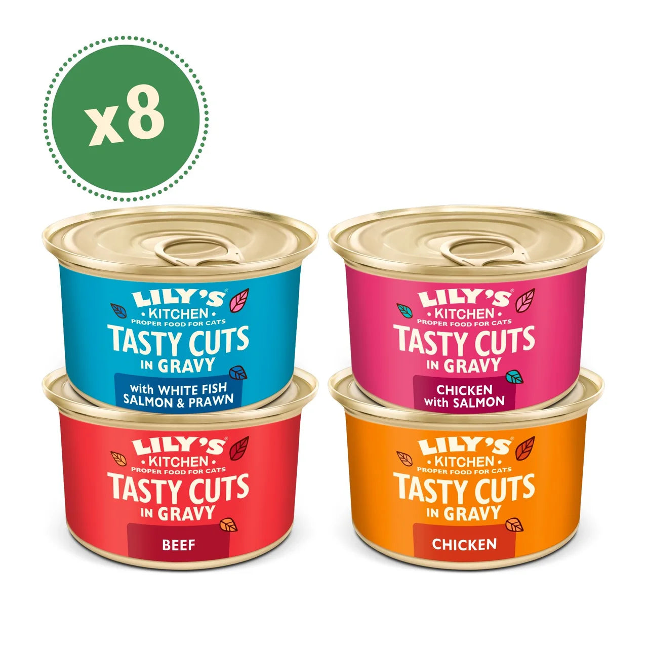 Lily's Kitchen Tasty Cuts in Gravy Mixed Multipack Wet Food for Cats 8 x 85g