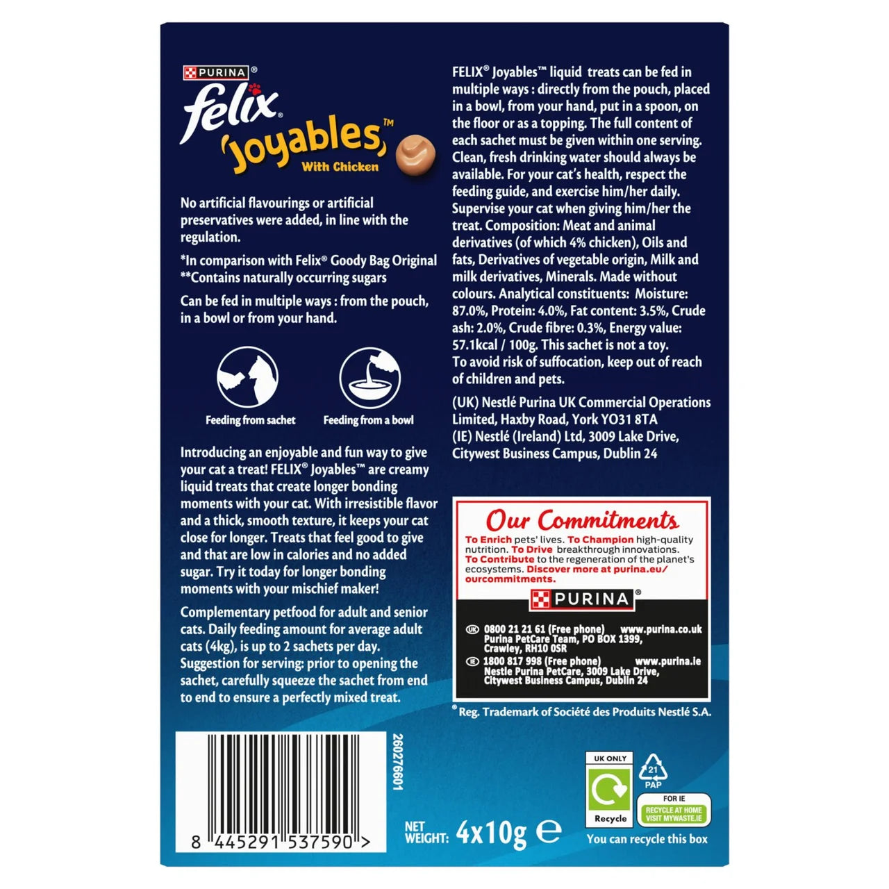 FELIX Joyables Chicken Liquid Cat Treat 4 x 10g