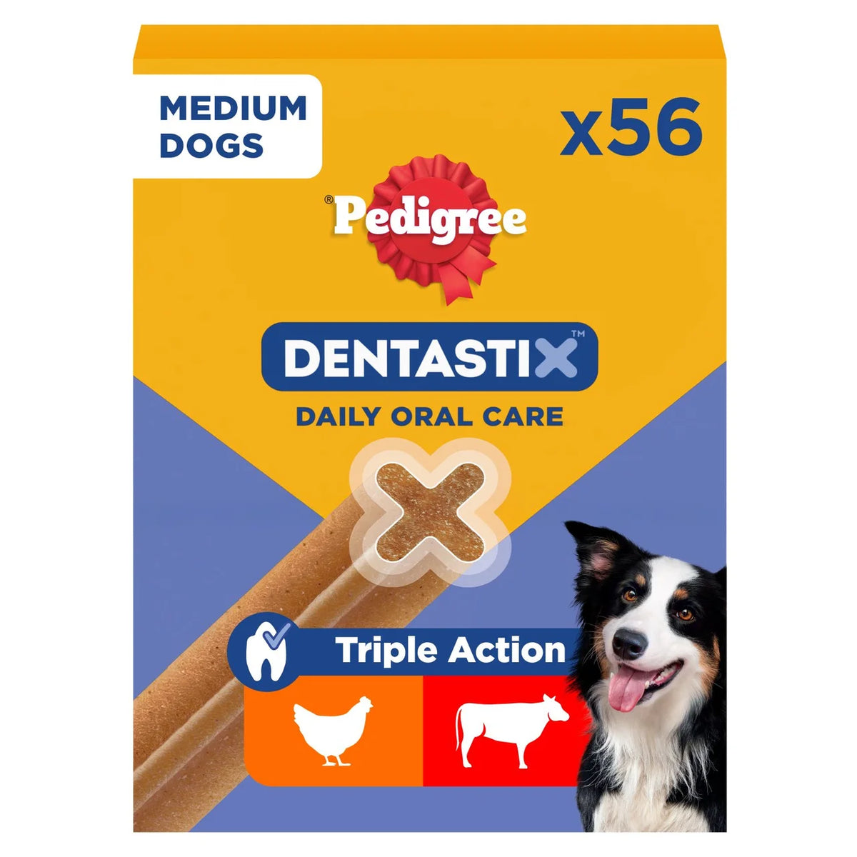 Pedigree Dentastix Daily Adult Medium Dog Treats Dental Sticks 56 per pack