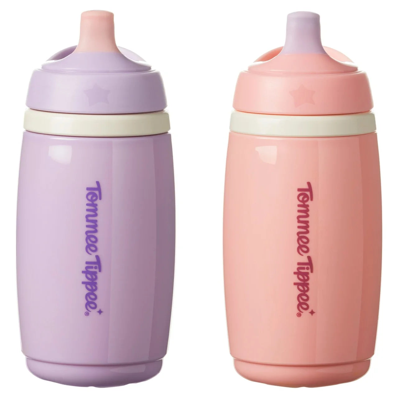 Tommee Tippee Insulated Active Spout Cup Purple/Pink , 2 per pack