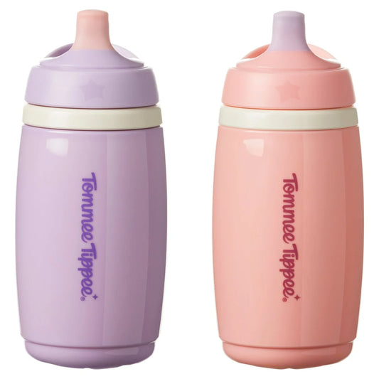 Tommee Tippee Insulated Active Spout Cup Purple/Pink , 2 per pack
