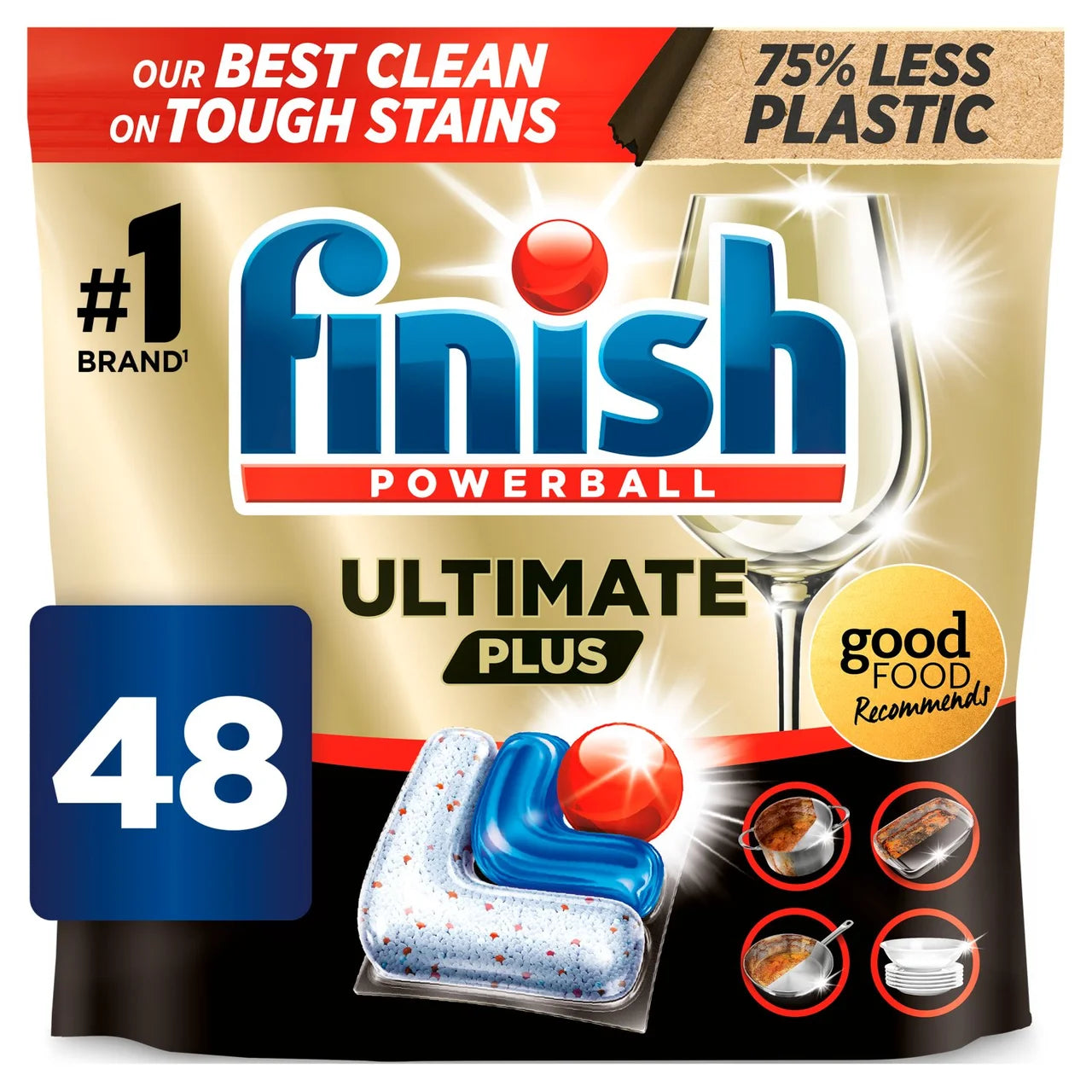 Finish Ultimate Plus All In One Dishwasher Tablets Fresh 48 per pack
