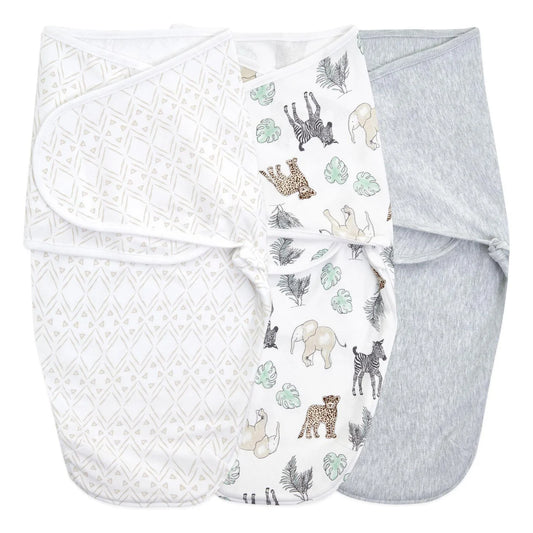 Aden+Anais essentials easy swaddle wrap 1.0 TOG 3 pack toile (0-3months)