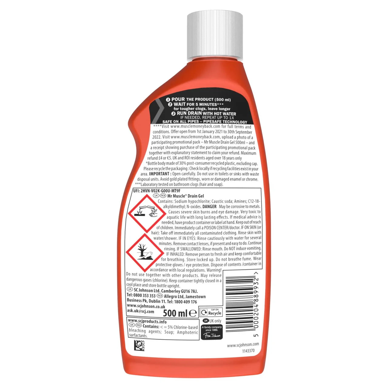 Mr Muscle Power Gel Drain Unblocker 500ml