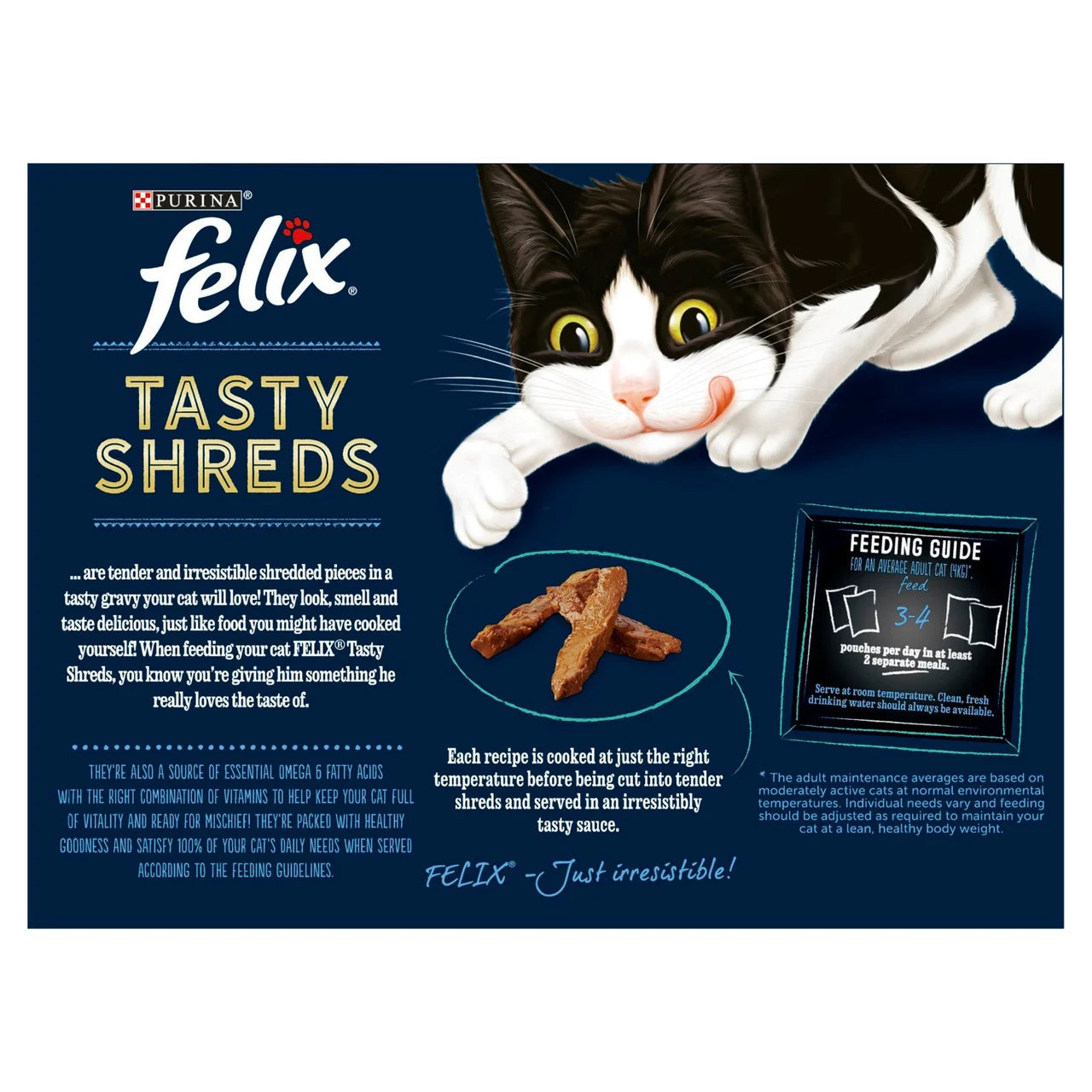 Felix Tasty Shreds Fish Selection in Gravy Wet Cat Food 12 x 80g