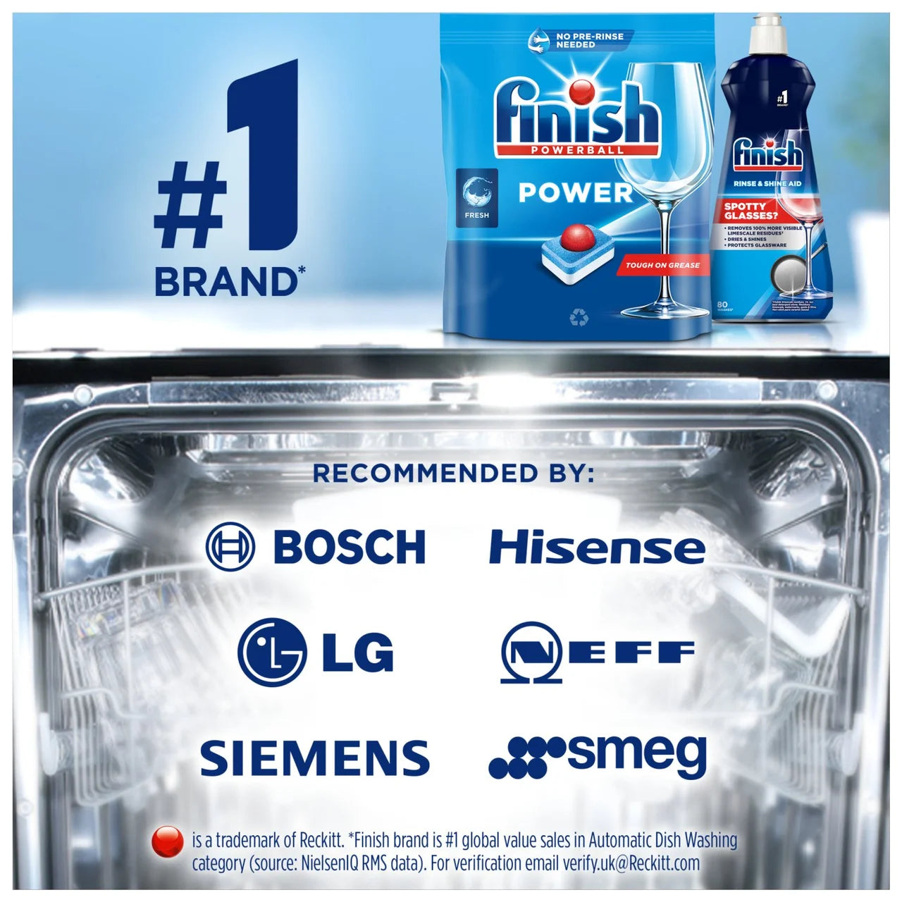 Finish Power Dishwasher Tablets, Original 90 per pack