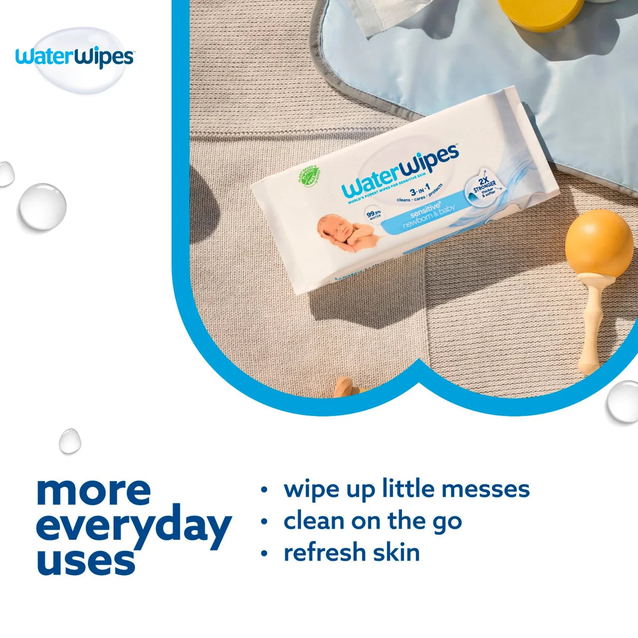 WaterWipes Multipack 3 pack Newborn 3 x 60 per pack