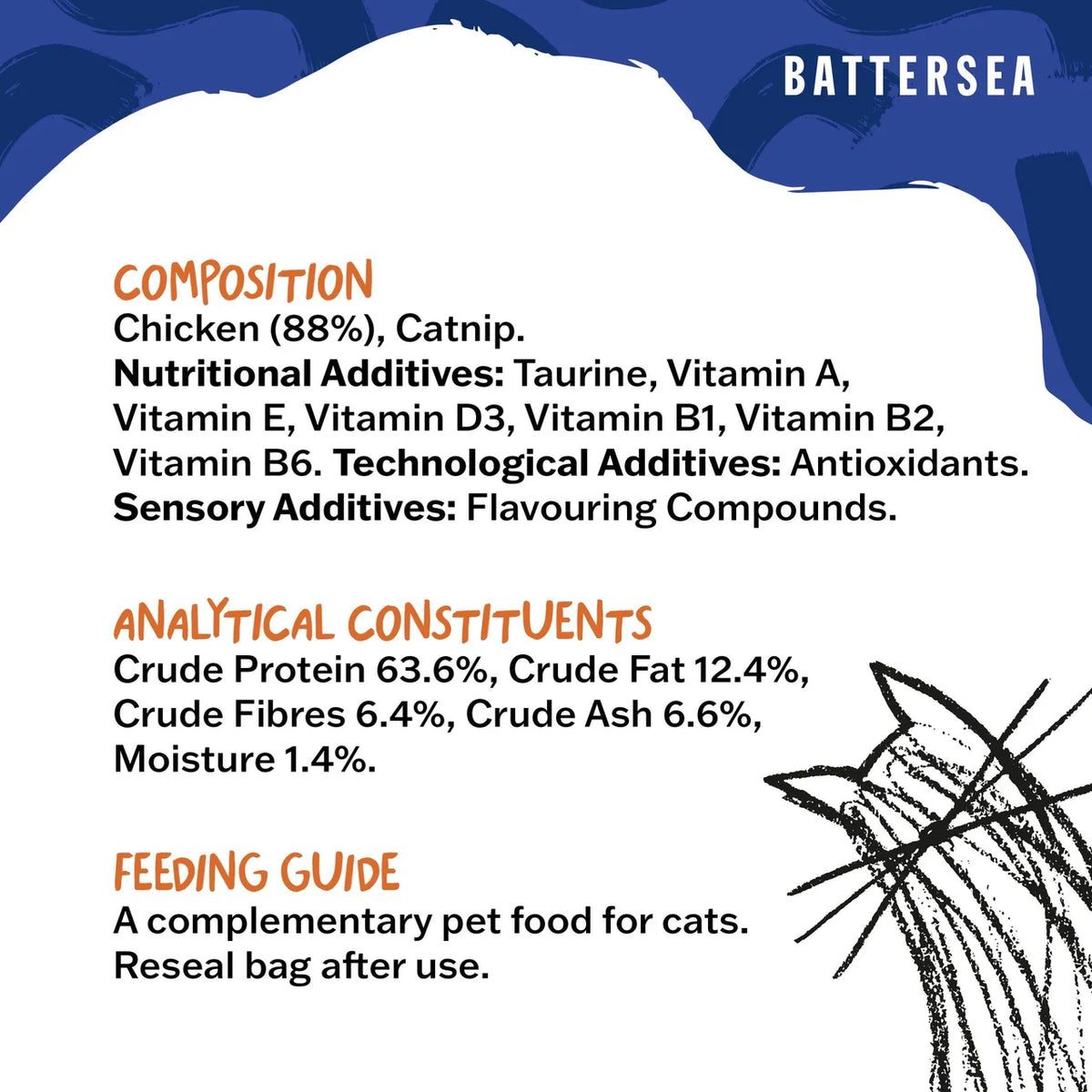Battersea Chicken & Catnip Freeze Dried Bites 15g