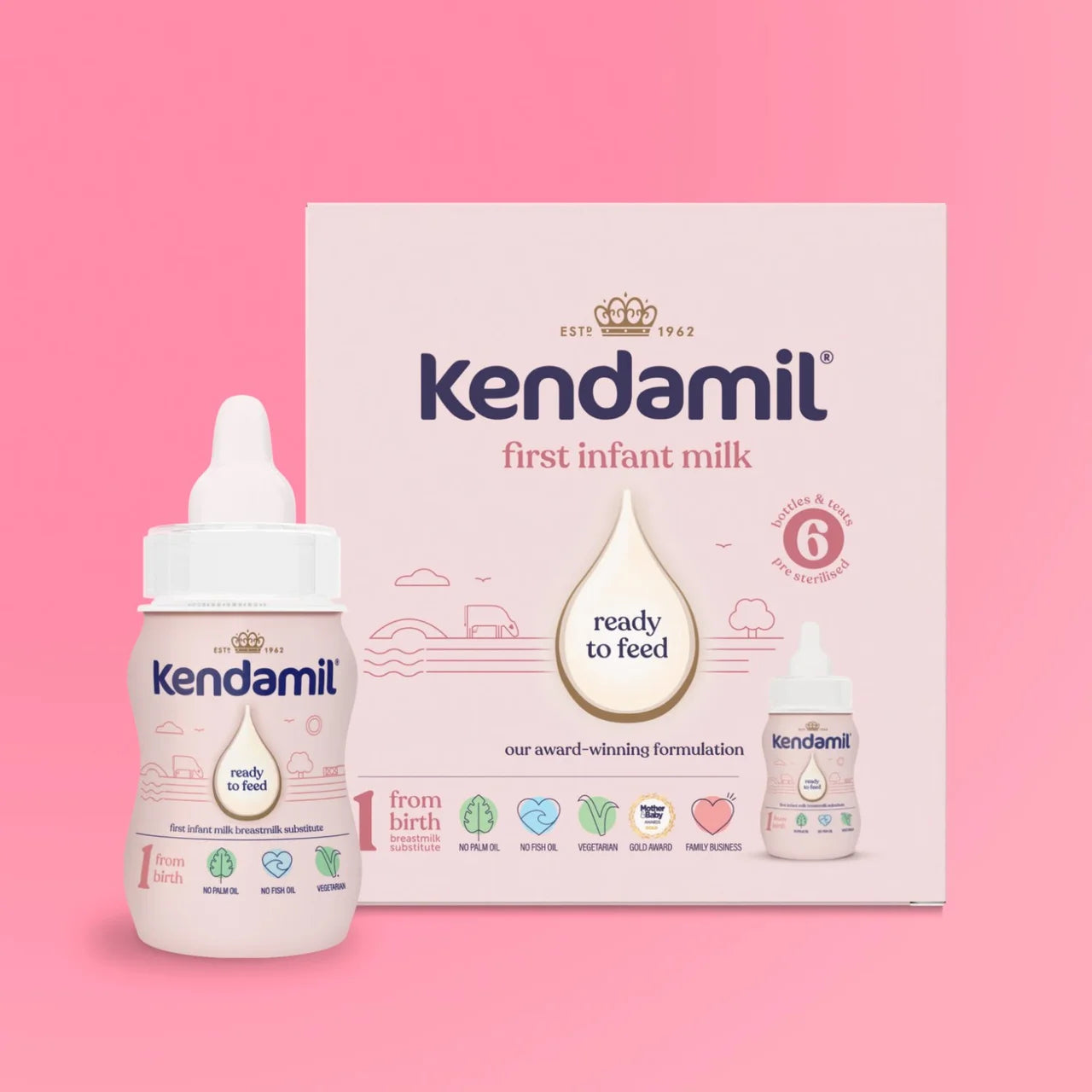 Kendamil Stage 1 First Infant Milk Starter Pack 6 x 70ml