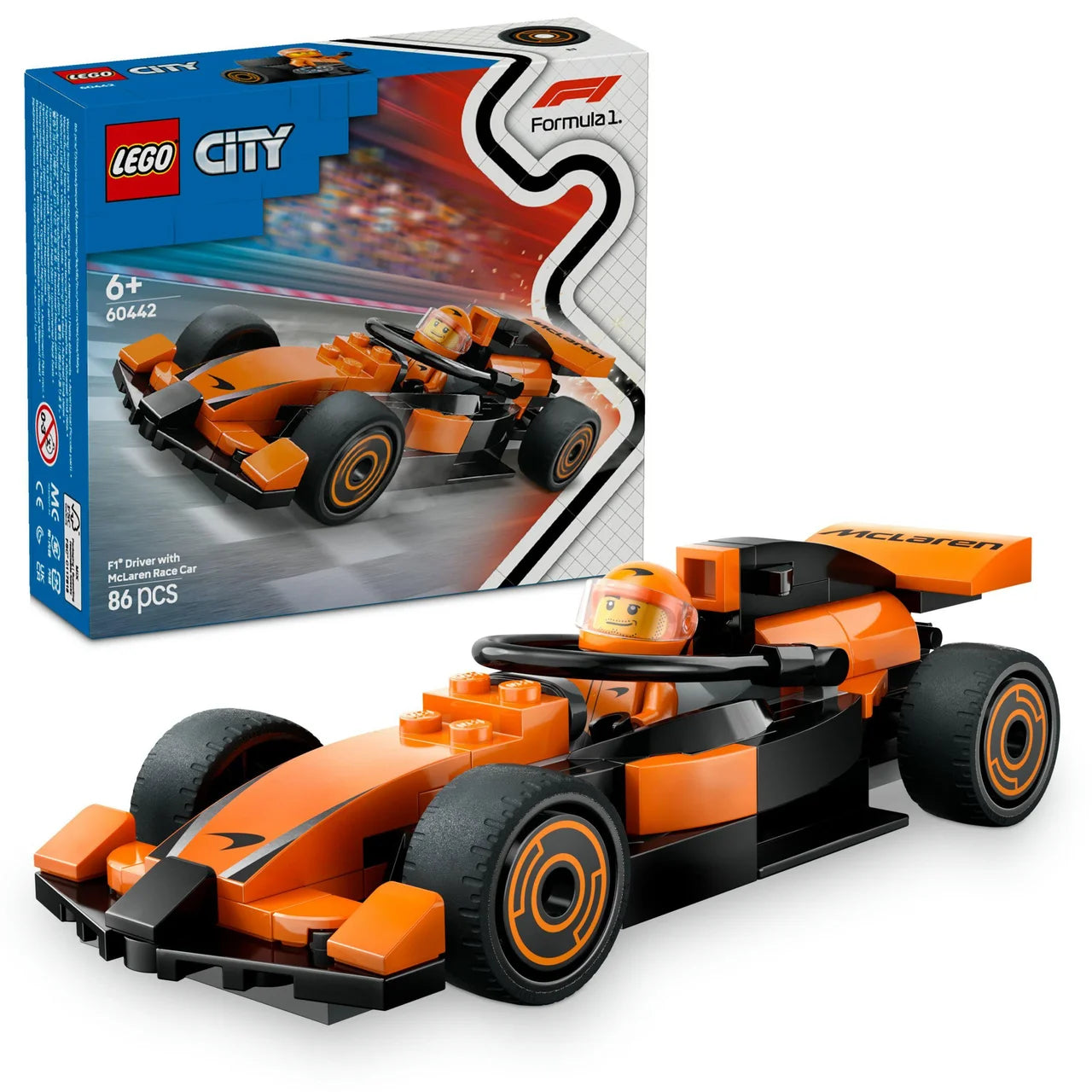 LEGO City Formula F1 Driver with McLaren Race Car 60442 6+