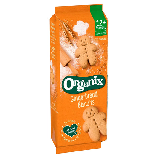 Organix Gingerbread Men Biscuits Toddler Snack 12+ Months 135g