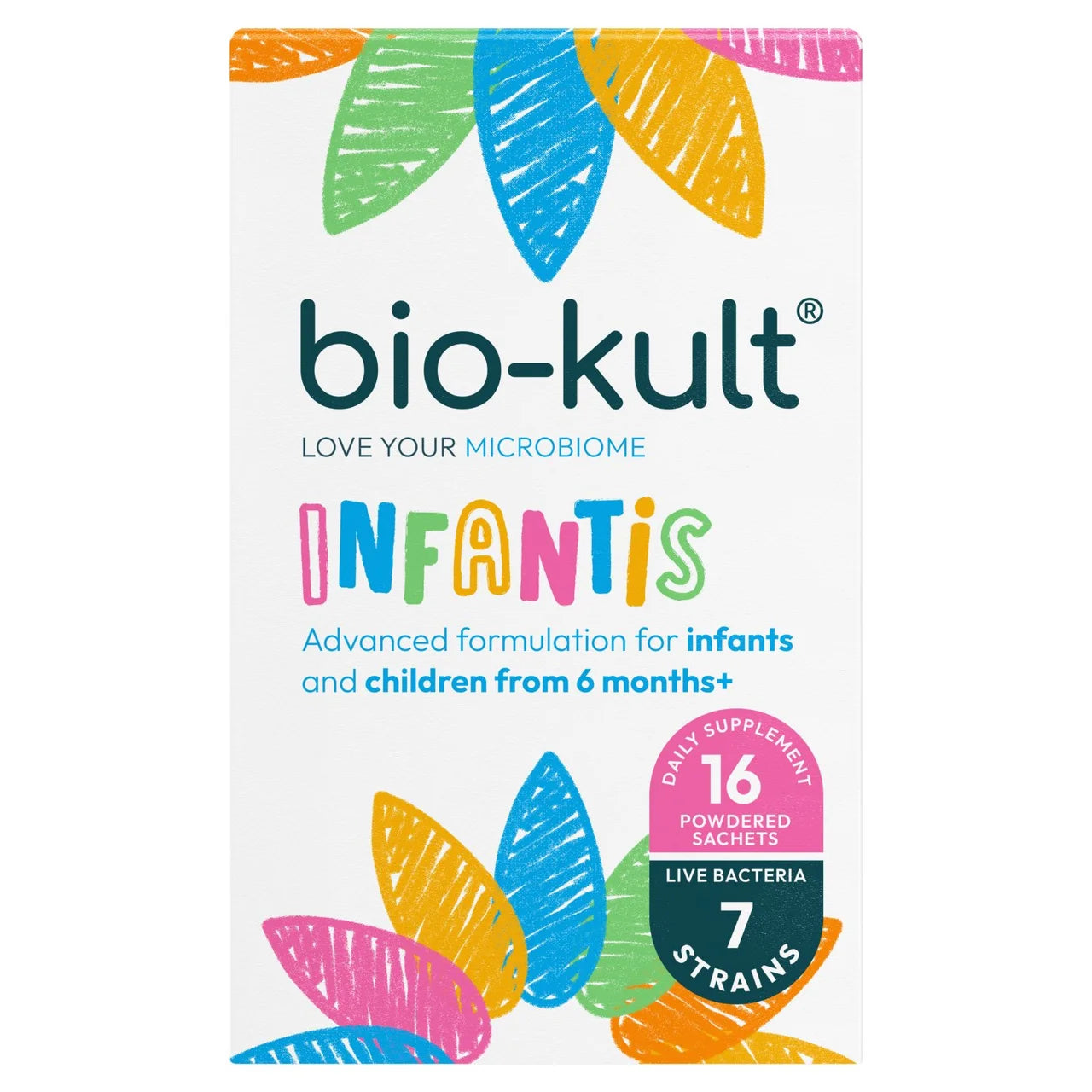 Bio-Kult Infantis Kids Probiotics Gut Supplement 7 Strains with Vitamin C , 16 per pack