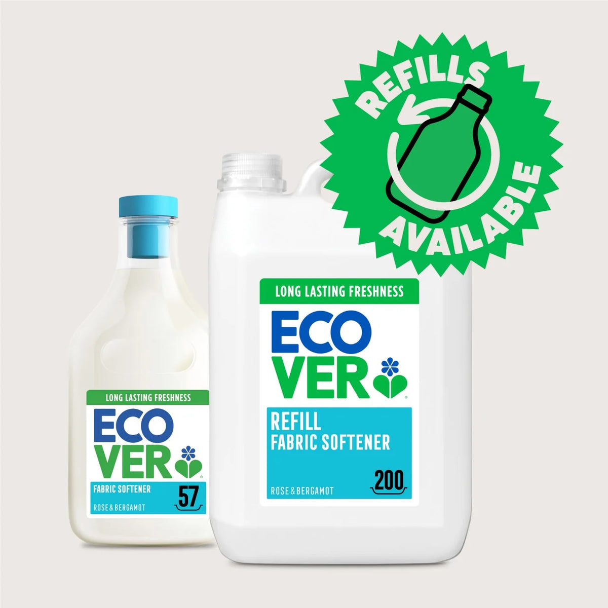 Ecover Concentrated Fabric Softener Rose & Bergamot 57 Washes 1430ml