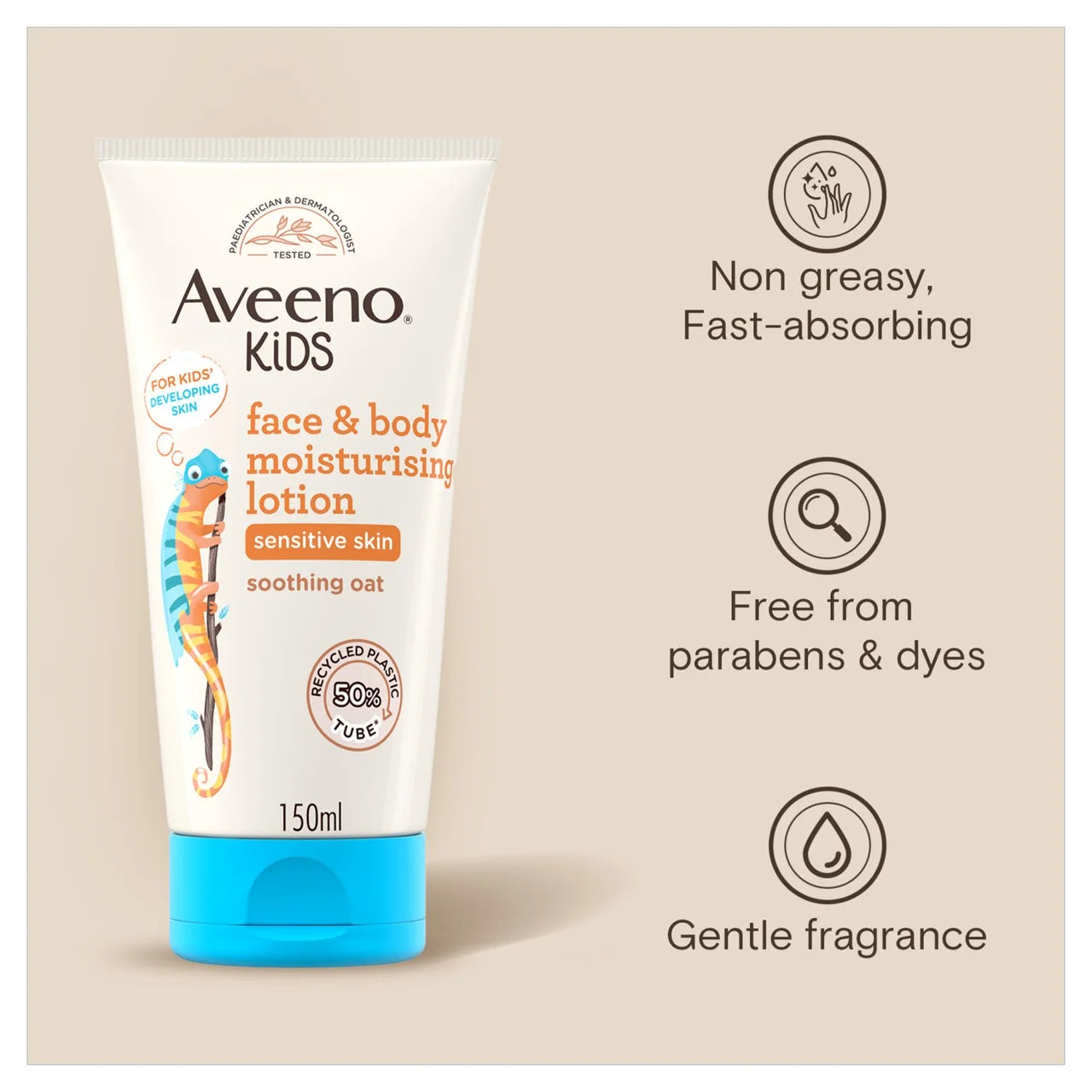 Aveeno Kids Face & Body Moisturising Lotion for Sensitive Skin 150ml
