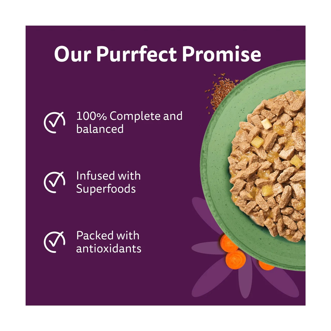 Whiskas 1+ Adult Wet Cat Food Superfoods Mixed Selection in Jelly 6x50g