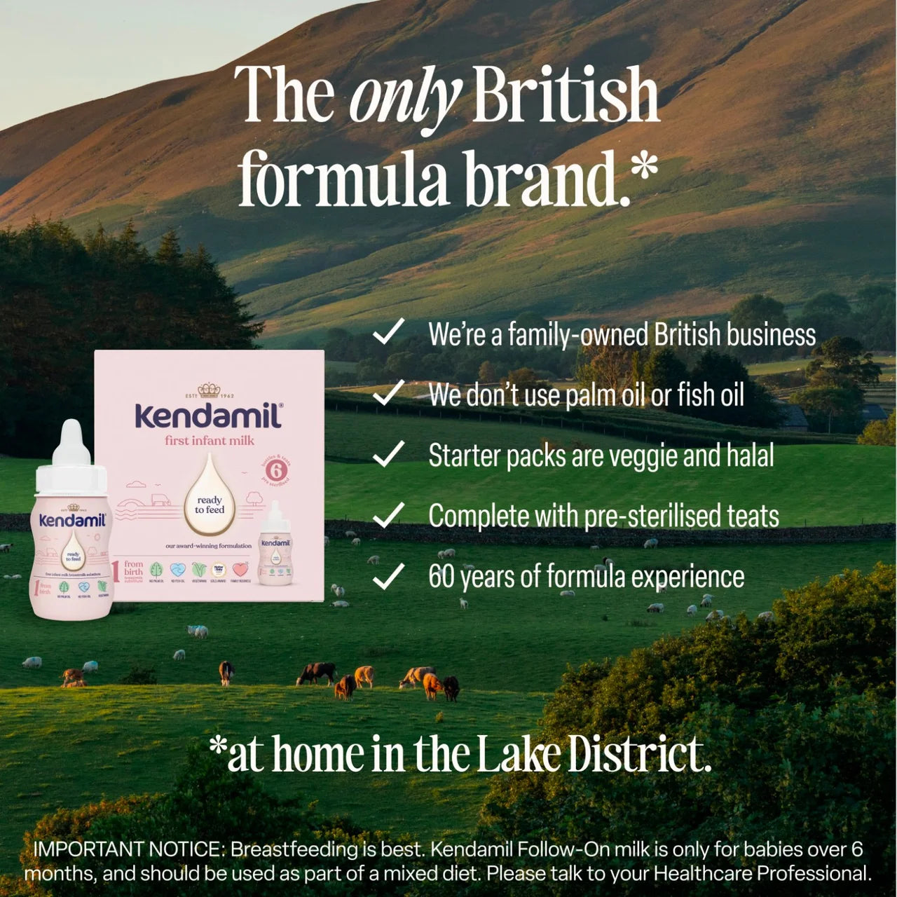 Kendamil Stage 1 First Infant Milk Starter Pack 6 x 70ml