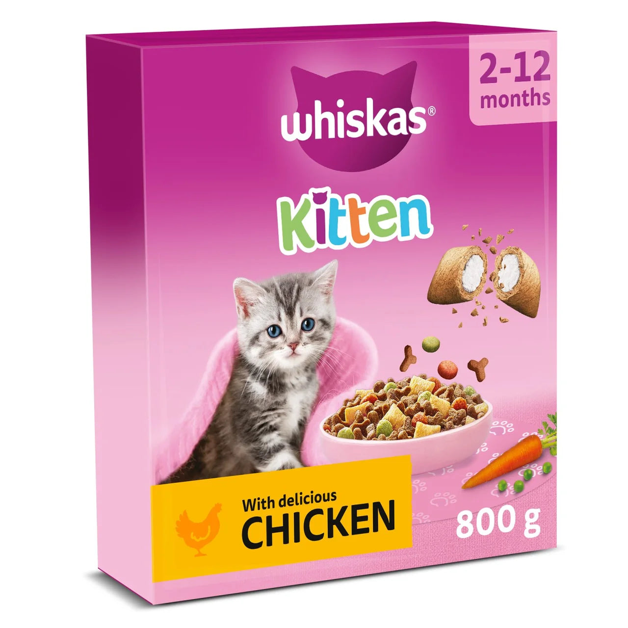 Whiskas Kitten Chicken Dry Cat Food 800g