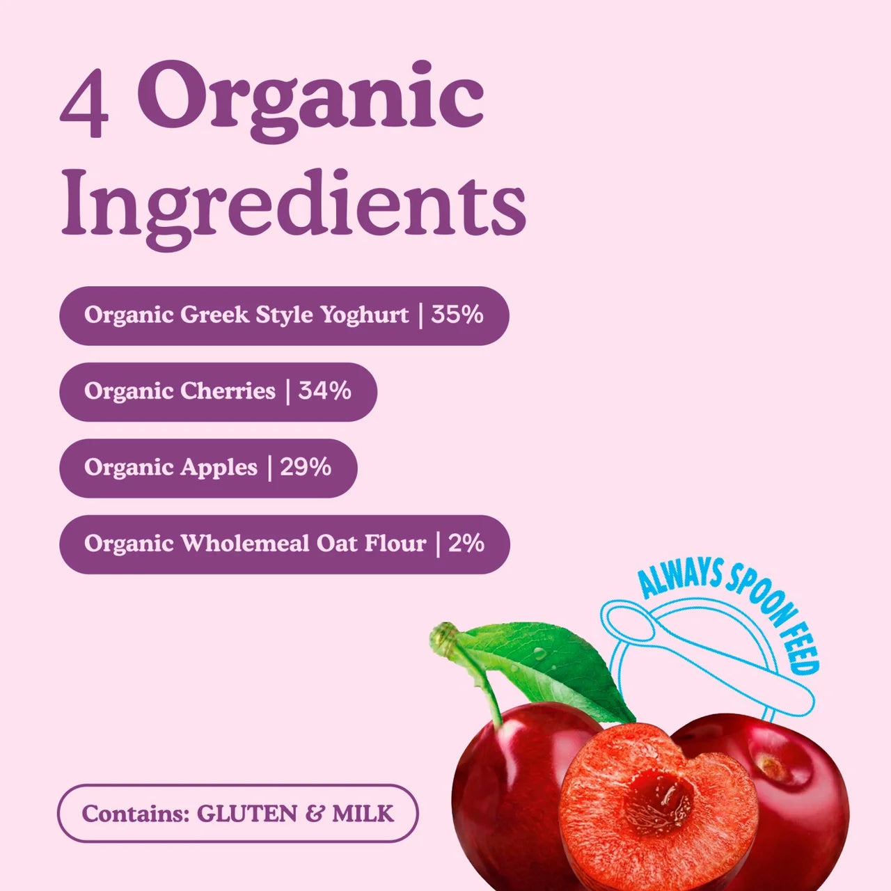 Little Freddie Cherry Greek Style Yoghurt Baby Food Pouch 6+ Months 100g