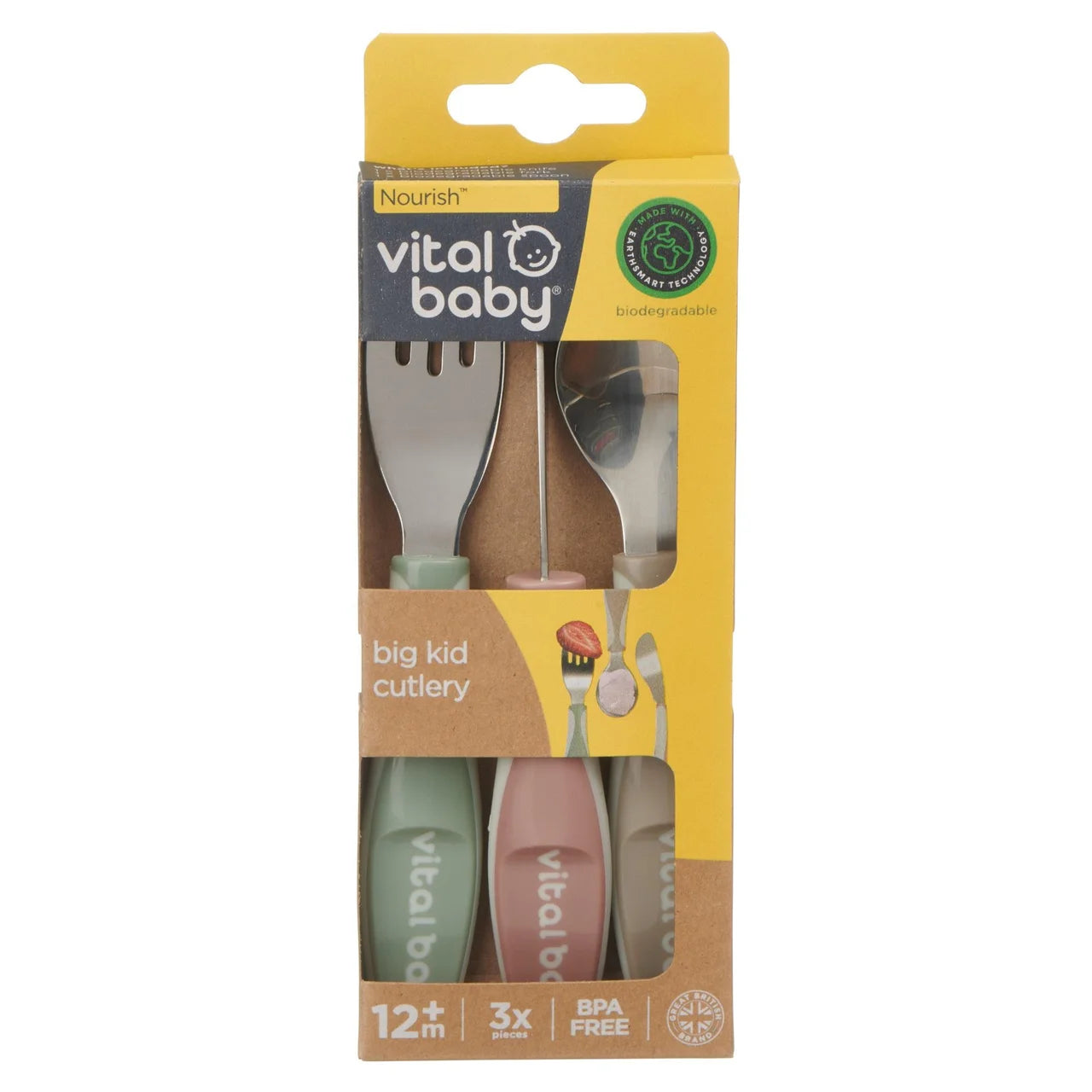 Vital Baby Nourish Big Kid Cutlery 3pk - natural 3 per pack