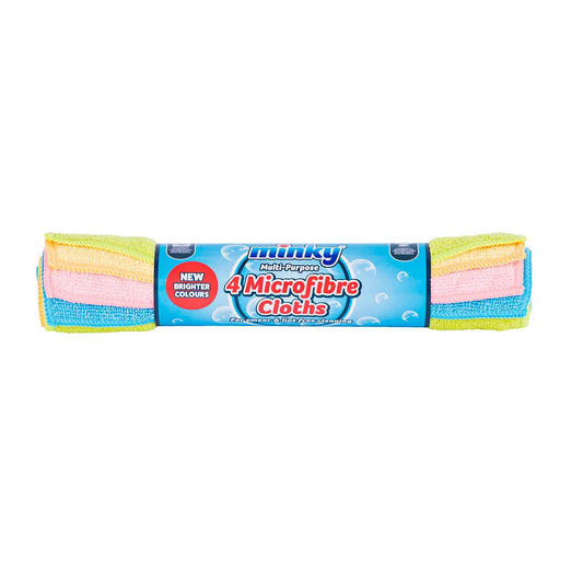 Minky Multi-Purpose Microfibre Cloths 4 per pack