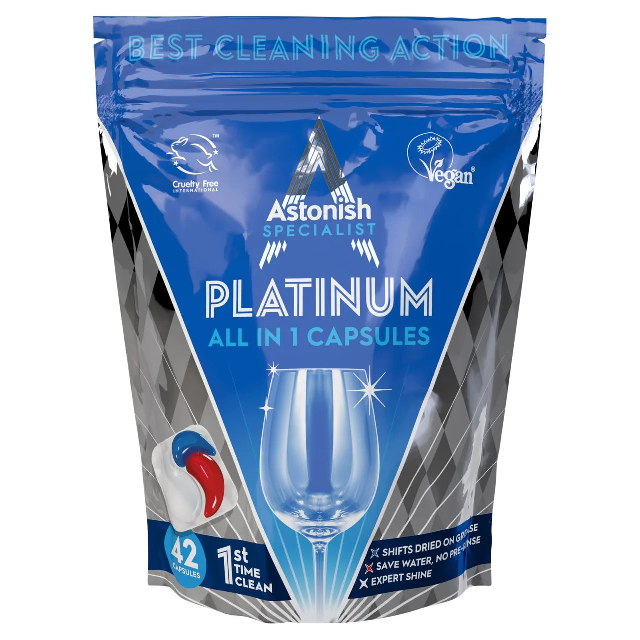 Astonish Platinum Dishwasher Tablets 42 per pack