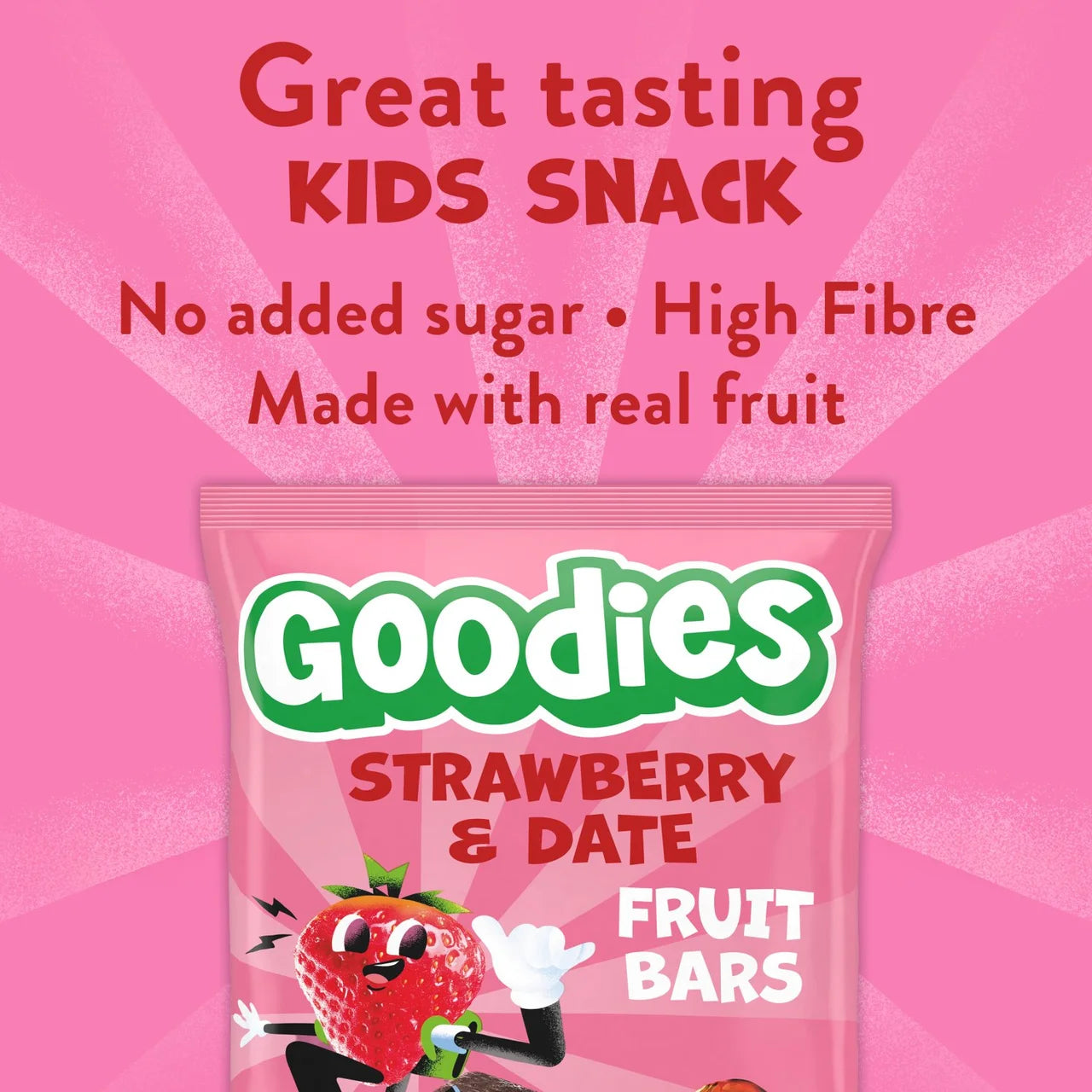Goodies Strawberry & Date Fruit Bars Kids Snack Multipack 5 x 20