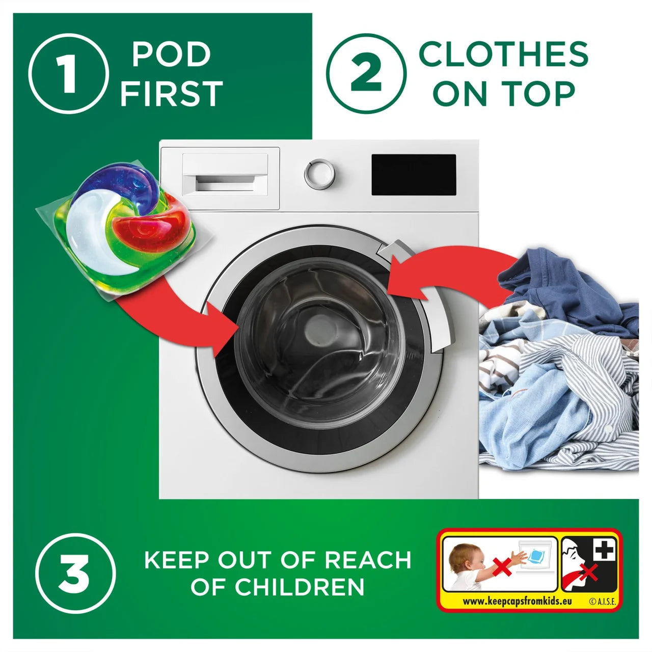Ariel The Big One Original Washing Liquid Pods 21 washes