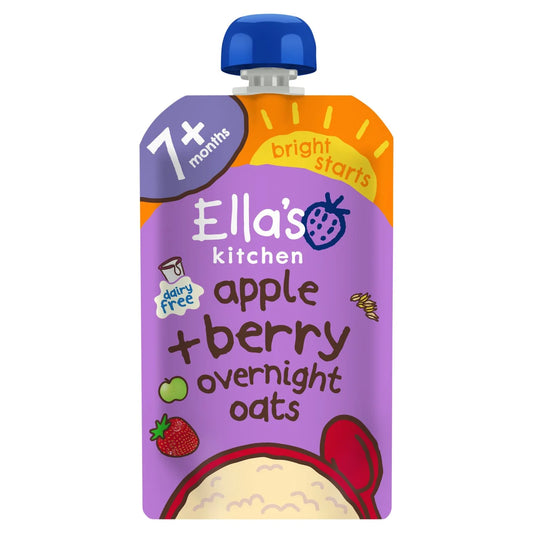 Ella's Kitchen Apple & Berry Dairy Free Overnight Oats 7+ Months 100g