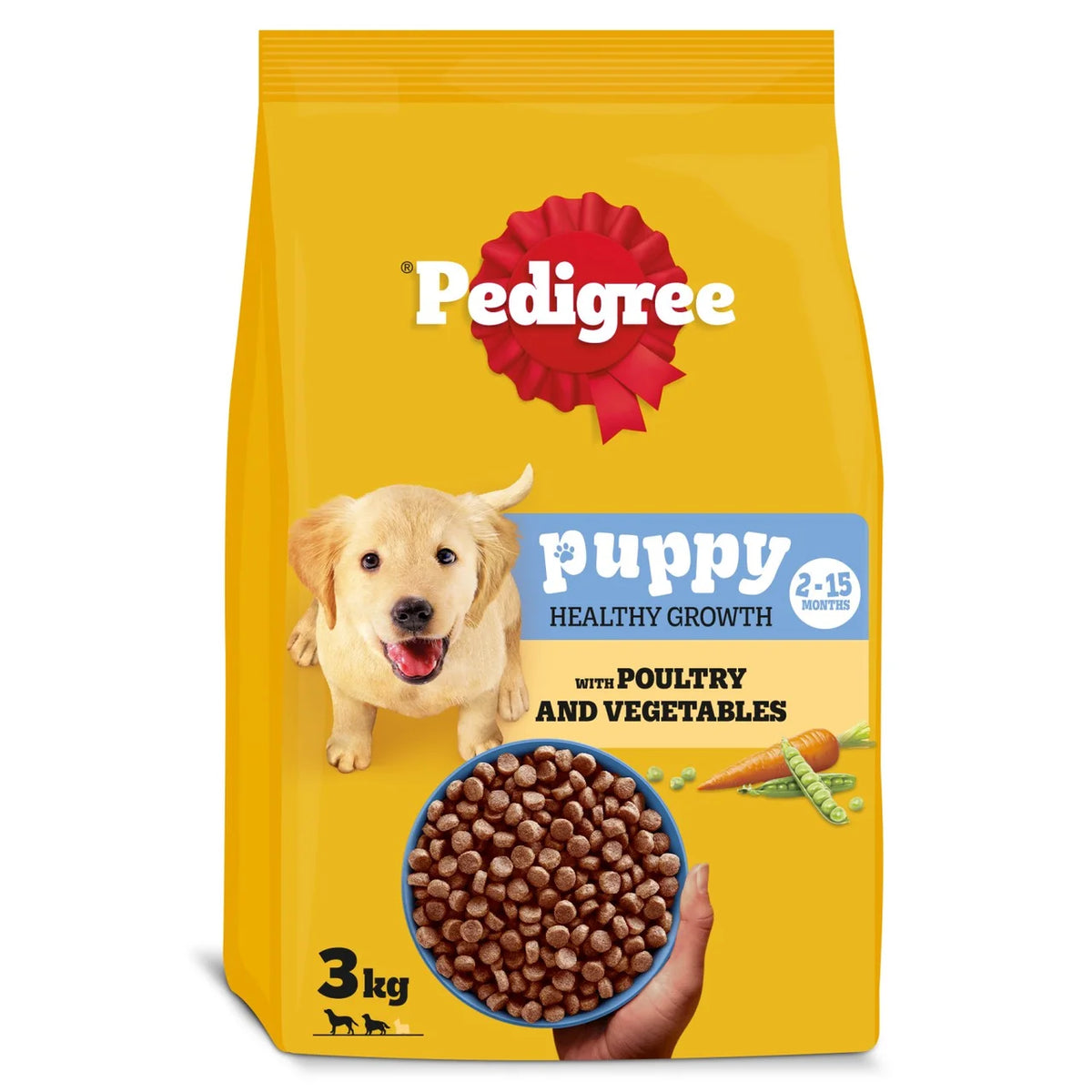Pedigree Complete Junior Puppy Dry Dog Food Poultry & Vegetables 3kg