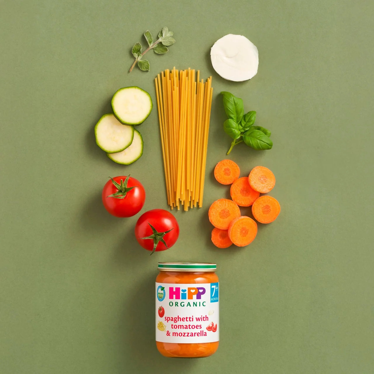 HiPP Organic Spaghetti with Tomatoes & Mozzarella Baby Food Jar 7+ Months 190g