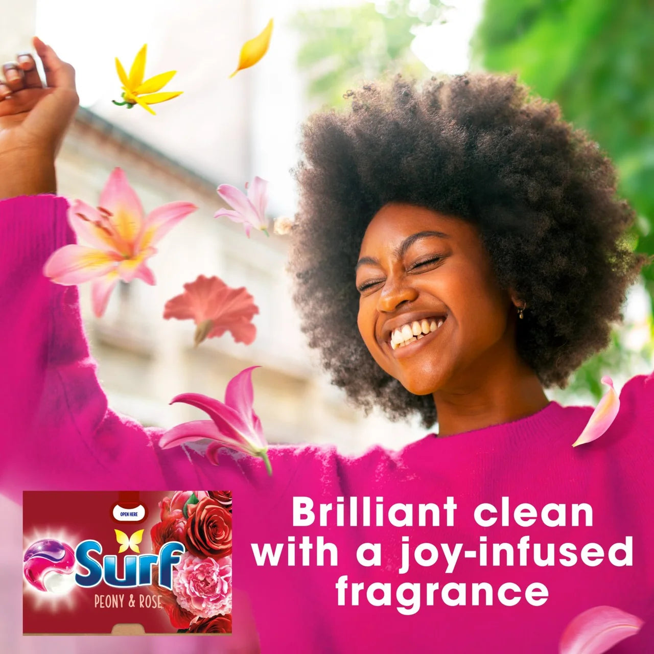 Surf Peony & Rose 3 in 1 Laundry Washing Detergent Capsules 15 Washes