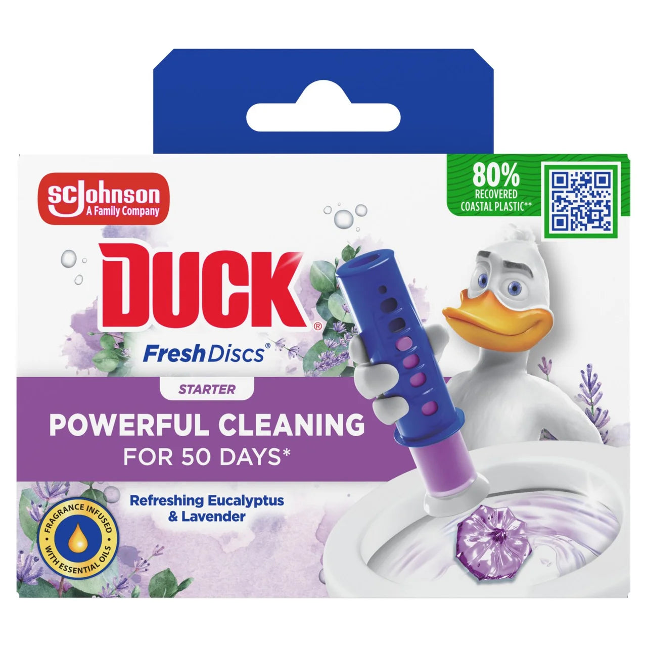 Duck Toilet Fresh Discs Holder Lavender & Eucalyptus 36ml