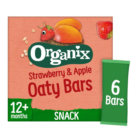 Organix Strawberry & Apple Soft Oaty Bars Toddler Multipack 12 months+ 6 x 23g