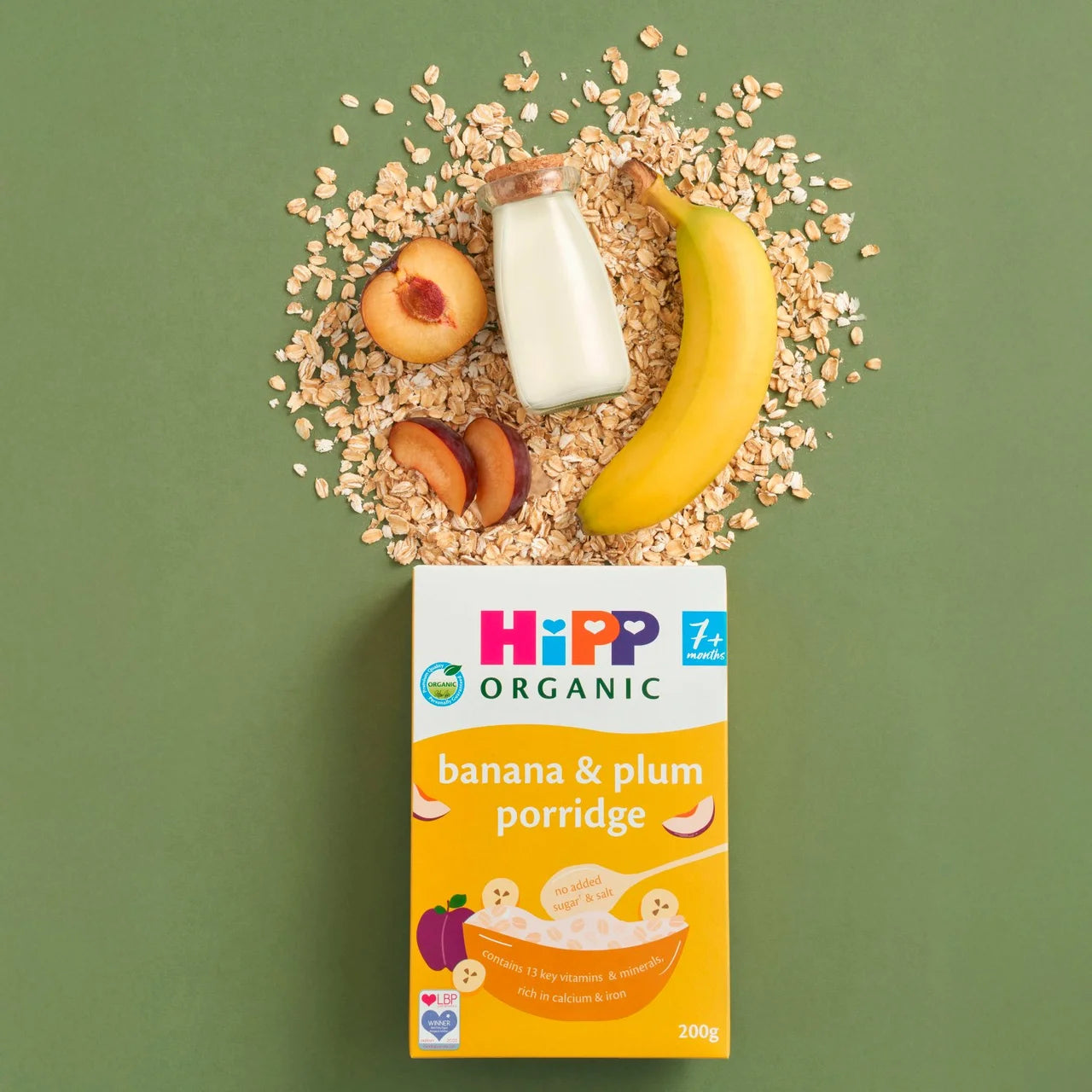 HiPP Organic Banana & Plum Porridge 7+ Months 200g