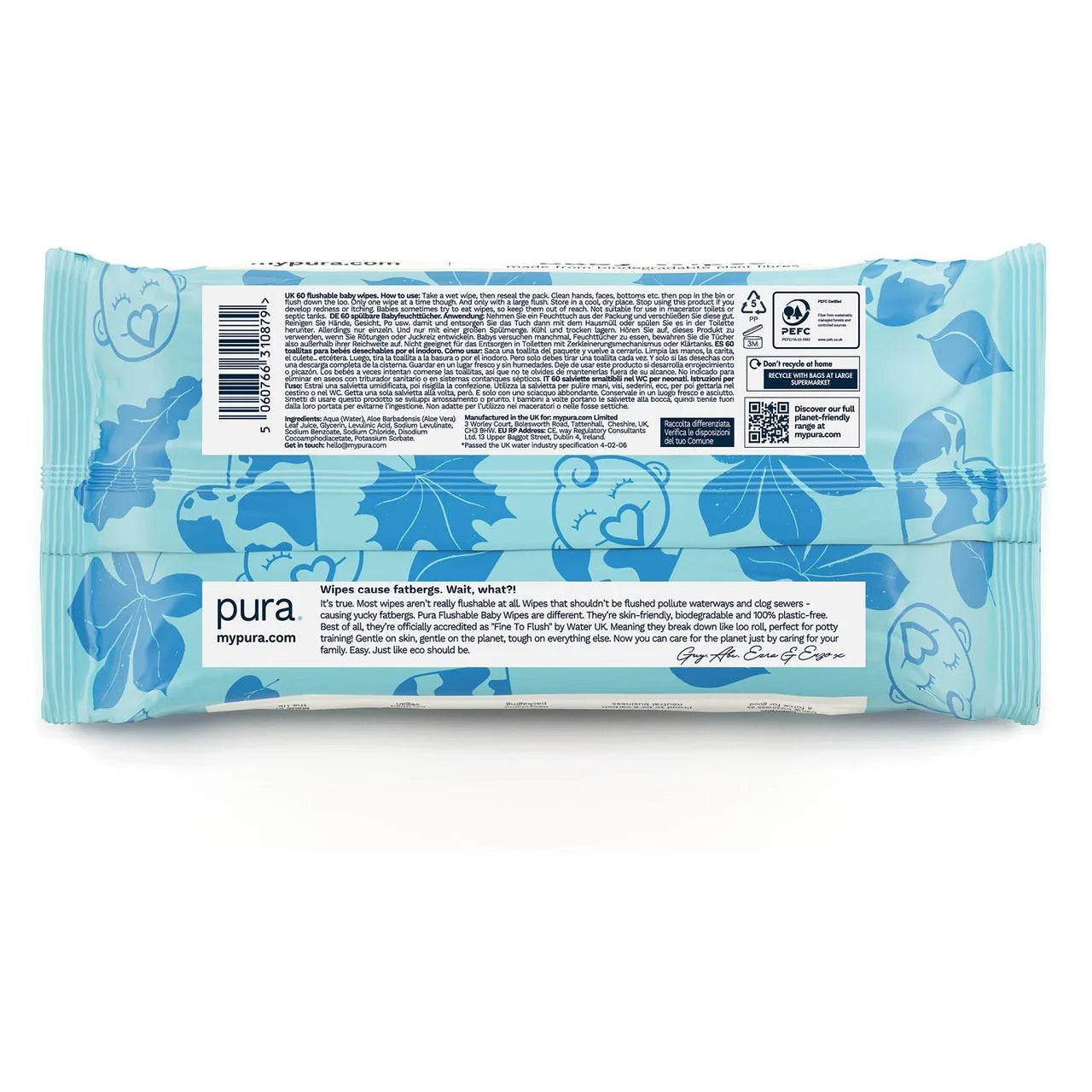 Bambino Mio Reusable Baby Wipes, 10 pack