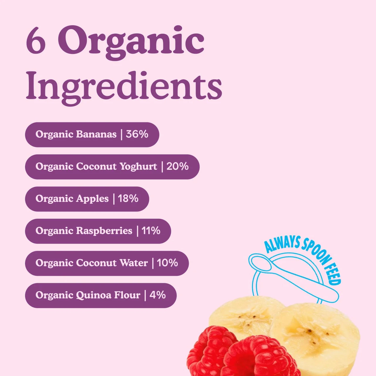 Little Freddie Dairy Free Banana & Raspberry Yoghurt Baby Pouch 6+ Months 90g