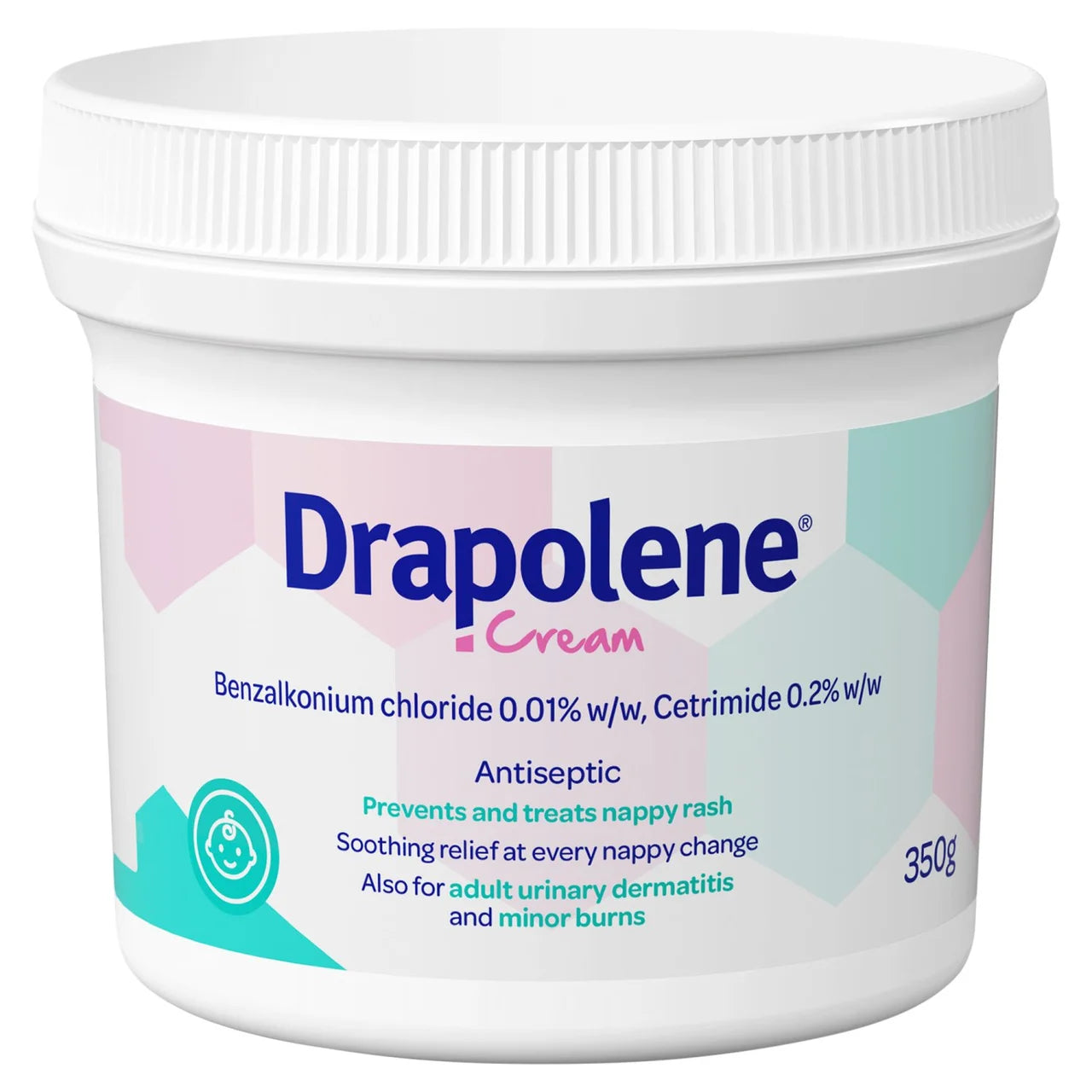 Drapolene Cream Baby Nappy Cream, Large Tub 350g