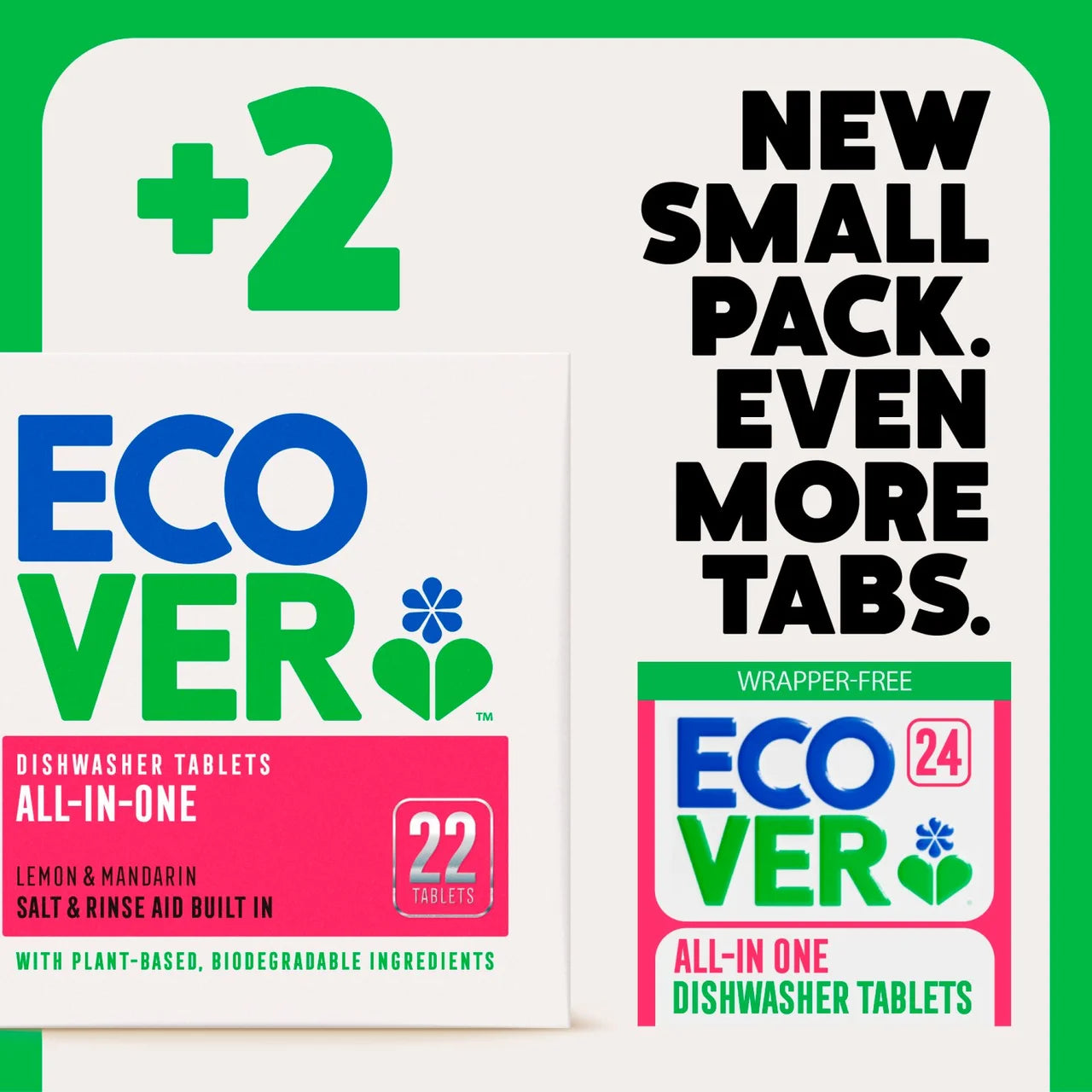Ecover All-In-One Dishwasher Tablets, 24 Tablets