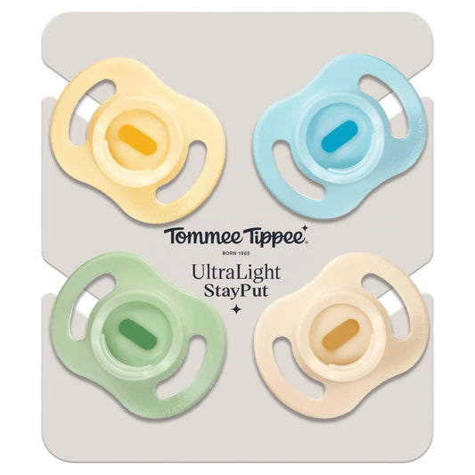 Tommee Tippee Ultra Light Soothers 0-6m Neutral 4 per pack