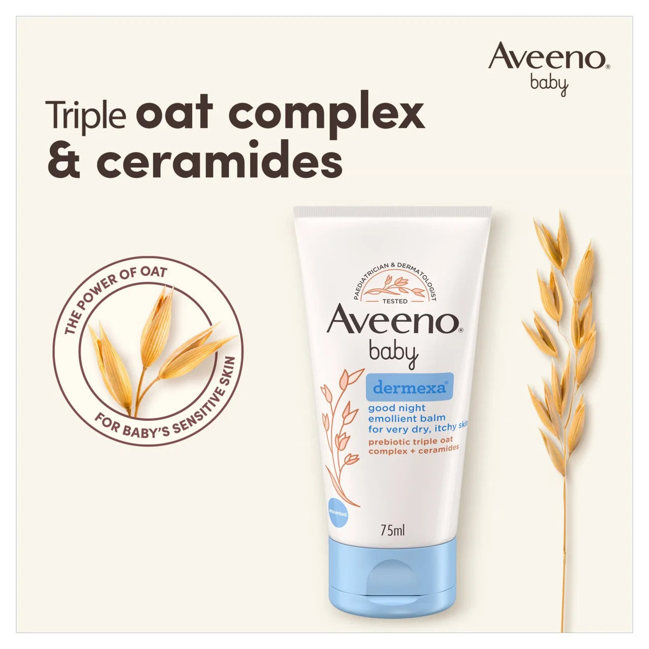 Aveeno Baby Dermexa Good Night Emollient Balm 75ml