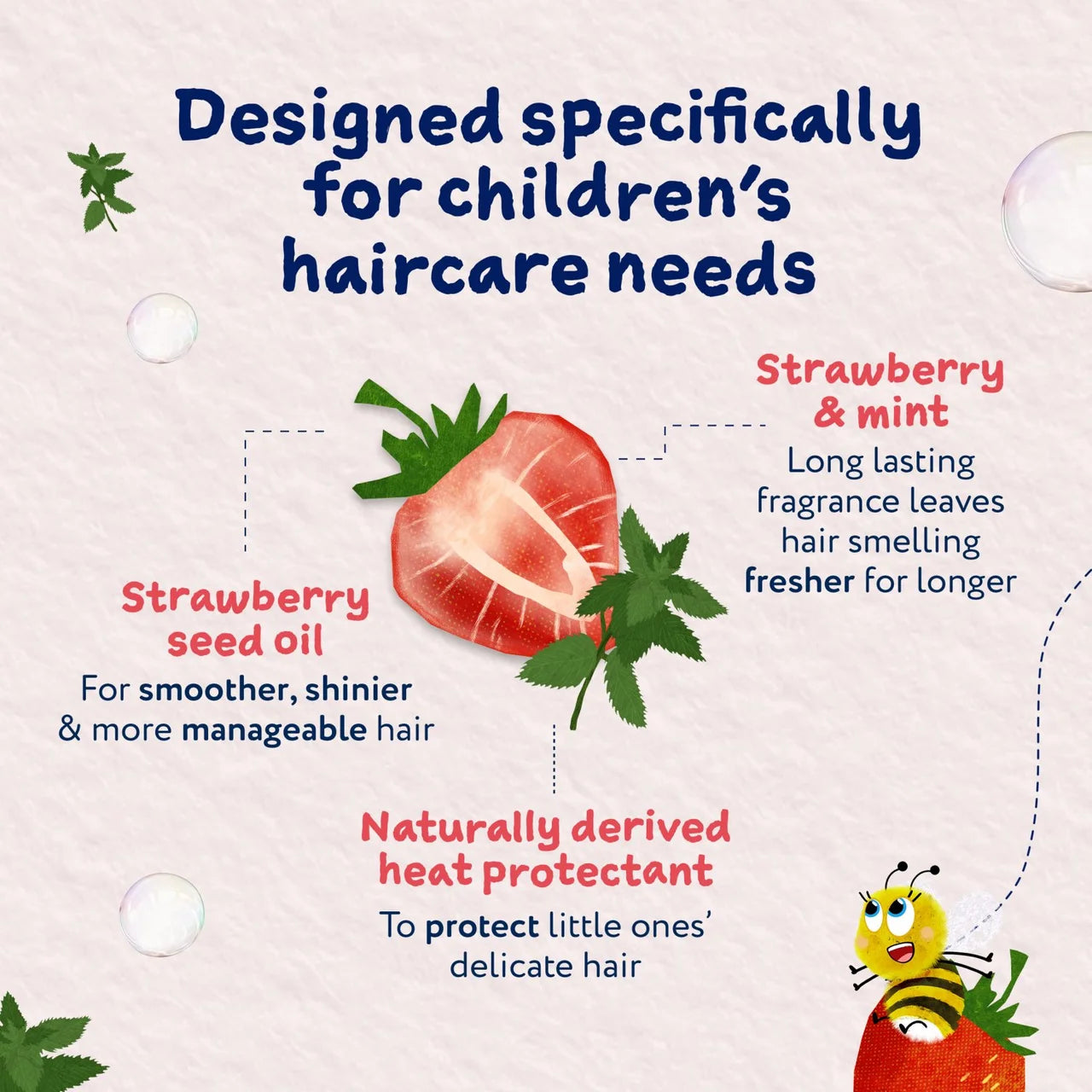 Childs Farm Tangle Taming 3 in 1 Hair Detangler Strawberry & Mint 100ml