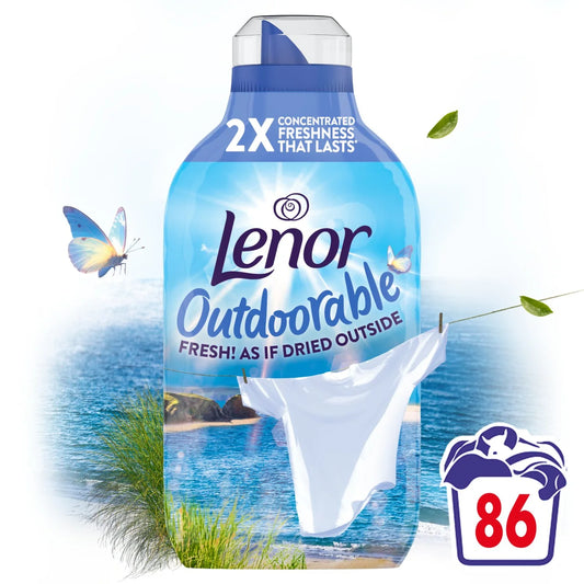 Lenor Outdoorable Fabric Conditioner Sea Breeze Stroll 86 Washes 1204ml